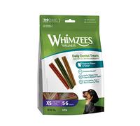 WHIMZEES By Wellness Stix, Dog Dental Sticks, 56 Pieces, Size XS, Dog Chews for Very Small Breeds, Natural, Grain-Free, Rawhide-Free, Vegetarian, No Added Sugar