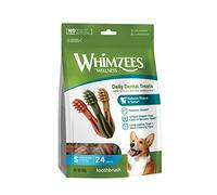 WHIMZEES By Wellness Toothbrush, Natural and Grain-Free Dog Chews, Dog Dental Sticks for Small Breeds, 24 Pieces, Size S