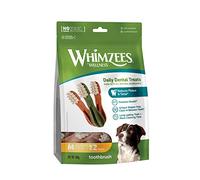 WHIMZEES Toothbrush Medium Dental Chew Dog Treat - 12 pack