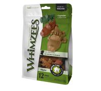 Whimzees Handy Resealable Bag Alligator Chews Treats Medium - 2 X 12Pcs - Dog