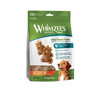 Whimzees Dog Dental Sticks Hedgehog L - Natural, Grain-Free, Rawhide-Free - 6 Pack