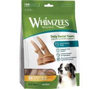 Whimzees Medium Antler Dog Treats - Pack of 12