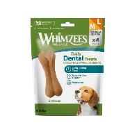 Whimzees Medium Rice Bone Dental Dog Chew - Pack of 4