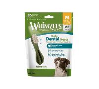 Whimzees Medium Toothbrush Daily Dental Dog Chew - Pack of 5