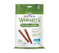 WHIMZEES Natural Dental Dog Chews Long lasting, Small, Veggie Sausage, 28 Pieces