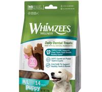 WHIMZEES Puppy Stix M/L, 14 Pieces - Dog Dental Stix, Size M/L, Dog Dental Sticks for Medium and Large Breeds, Natural and Grain Free, Rawhide-Free, Vegetarian, No Added Sugar