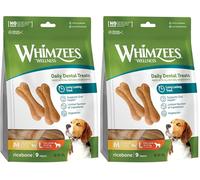 WHIMZEES Rice Bone M/L, 9 Pieces - Dog Dental Stix, Size M/L, Dog Dental Sticks for Medium and Large Breeds, Natural and Grain Free, Rawhide-Free, Vegetarian, No Added Sugar (Pack of 2)