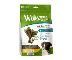 Whimzees Soft Daily Dental Treats Medium Dog Treats - Pack of 14