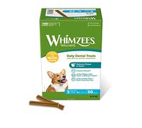 WHIMZEES By Wellness Stix, Dog Dental Sticks, 30 Pieces (1 Month Supply), Size S, Dog Chews for Small Breeds, Natural, Grain-Free, Rawhide-Free, Vegetarian
