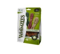 WHIMZEES By Wellness Toothbrush, Natural and Grain-Free Dog Chews, Dog Dental Sticks for Extra Small Breeds, 48 Pieces, Size XS