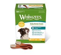 WHIMZEES Toothbrush M, Month Box, 30 Pieces - Dog Dental Stix, Size M, Dog Dental Sticks for Medium Breeds, Natural and Grain Free, Rawhide-Free, Vegetarian, No Added Sugar