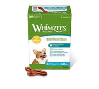 Whimzees - Dog Dental Sticks - Monthly Toothbrush Box - Size S for small dogs, 450g (30 snacks)