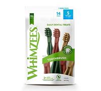 Whimzees Small Toothbrush Daily Dental Dog Chew - Pack of 14