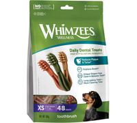 Whimzees Toothbrush Xs 48Pcs Dog Dental Stix Extra Small Breeds Natural Grain Free