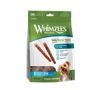 WHIMZEES Veggie Sausage S, 28 Pieces - Dog Dental Stix, Size S, Dog Dental Sticks for Small Breeds, Natural and Grain Free, Rawhide-Free, Vegetarian