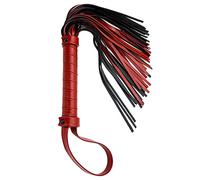 Whip for Adults Play Dominatrix Training Red Faux Leather Flogger 20"/50cm