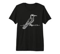 Whip-Poor-Will Line Art Birdwatcher Premium T-Shirt