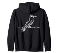 Whip-Poor-Will Line Art Birdwatcher Zip Hoodie