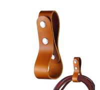 Whip Ring Belt with Thick Brown PU Leather Ring for Whisk Tool Holder for Bullwhip Cowboy Axe for Adults Lovers Amateur Women Men