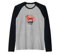 Whip Woof It Good: Playful Dog Lover Raglan Baseball Tee, Men, Black/Athletic Heather, S