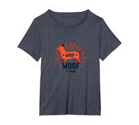 Whip Woof It Good: Playful Dog Lover T-Shirt, Women's Plus, Heather Blue, 6X