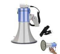 WHIPIN Portable Megaphone Bullhorn, High Power Recordable Loudspeaker, 50W Outdoor Handheld Megaphone, Loud Volume Guide Speakers, Long Lasting Sound Amplification, for Outdoor Announcement(Blue)