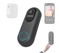 WHIPIN Smart Video Doorbell Camera, 1080P HD Wireless Doorbell with 140° View and LED Ring Button, App Control, AI Human Detection, Night Vision, Two-Way Talk, for Homes, Offices, and Garages