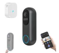 WHIPIN Smart Wireless Doorbell, Motion Detection Video Doorbell Camera with Instant Alerts, Real-Time Notifications, Night Vision, Two-Way Talk, Dual Battery System, for Home and Commercial Use