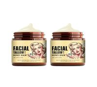Whipped Beef Tallow and Honey Balm, Evil Whipped Tallow Honey Balm, Grass Fed Grass Finished Organic Face Cream (2Pcs)