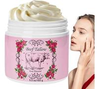 Whipped Beef Tallow for Skin,Rose Scented Hydrating Lotion,Organic Grass-Fed Whipped Face Cream,Deeply Nourishing Face Beef Tallow Moisturizer,For All Skin Types