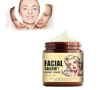 Whipped Beef Tallow Honey Balm, Grass Fed Grass Finished Face Cream, Tallow Face Moisturizer, Beef Tallow for Skin, Moisturizing Face and Body Lotion, Skin Repair Skincare Made 4.23oz (1 pcs)