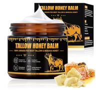 Whipped Beef Tallow Skin Care 60g, Natural Tallow and Honey Balm, 100% Organic Grass-Fed Beef Tallow Face Cream & Moisturizer, Deeply Moisturizing Nourishing for Face Body Dry Skin, Fast Absorbing