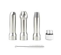 Whipped Cream Dispenser Replacement Nozzle, Stainless Steel Nozzle, Nozzle Set, for Buttercream Dispenser, Set of 3 Nozzles, Universal Buttercream Dispenser Replacement Nozzle