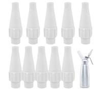 Whipped Cream Dispenser Silent Nozzle 10PCS Cream Dispenser 3x1x1 Inch Easy Installation Whipped Cream Canister Replacement Parts Supplies Whipped Cream Dispenser