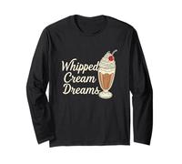 Whipped Cream Dreams Funny Dessert Soda Float Long Sleeve T-Shirt