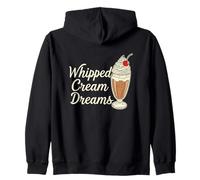 Whipped Cream Dreams Funny Dessert Soda Float Zip Hoodie