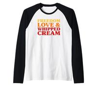 Whipped Cream I Love Whipped Cream Funny Whipped Cream Raglan Baseball Tee