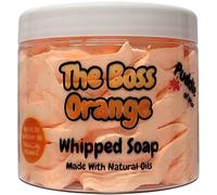 Whipped Soap Body Wash - 150g - Natural Oils and Butters - Various Scents - Vegan Friendly - Puddle of Wax - Made in the UK (The Boss Orange)