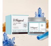Whipped Tallow and Honey Balm for Extremely Dry Skin, Intensive Moisturising Soothing Balm for Face and Body with Copper Peptides and Vitamin E 60g (1PC)