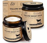 Whipped Tallow Cream for Face & Body - 100% Grass-Fed Beef Tallow, Natural Honey & Beeswax Moisturizer, Deep Hydration & Nourishment, Oil-Free & Unscented, Fast Absorbing