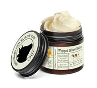 Whipped Tallow Cream for Face & Body, 100% Grass-Fed Beef Tallow with Honey & Beeswax, Natural Moisturiser for Dry Skin, 60g (Colour, A)