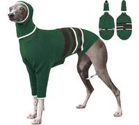 Whippet Coat Winter Warm, Italian Greyhound Clothing Whippet Hat Sighthound Jumper Pyjamas Whippet Puppy Jumper Sighthound Sweater Outdoor Indoor Wear(Armygreen, S)