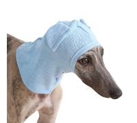 Whippet Cotton Hat,Cute Bear Ears Italian Greyhound Cap,Slim Dog Headwear Neck Wrap Calming Hat Ear Protection Hats for Samll Medium Dogs_S(Light Blue)