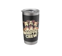 Whippet Crew Cartoon Small Sighthound Pet Dog Breed Stainless Steel Insulated Tumbler
