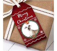 Whippet Dog Christmas Gift Tags (Present Favor Labels)