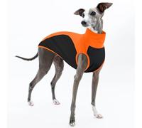 Whippet Dog Shirt, Lightweight Jumper Whippet Sweatshirt Sighthounds Autumn Spring Skinny Dog Pullover Soft Pajamas Keep Dog Cozy at Night(Orange, S)