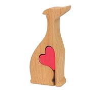 Whippet Figurine - Handmade Wooden Statue, Whippet Dog Wood Figurine with, Dog Ornaments for The Home, Whippet Gifts, Wooden Craft Ornaments for Bedroom, Desk, Decoration