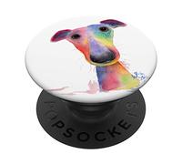 Whippet, Greyhound Nosey Dog ' Hank ' PopSockets PopGrip: Swappable Grip for Phones & Tablets