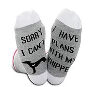 Whippet Lover Owner Funny Dog Mom Gift Sorry I Can't I Have Plans With My Whippet for Dog Lovers Socks (Plans with whippet EU)