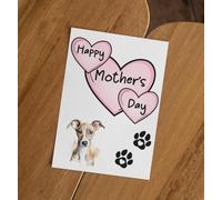 Whippet Mother's Day Card - Nice Cute Fun Pet Dog Puppy Owner Novelty Greeting Card